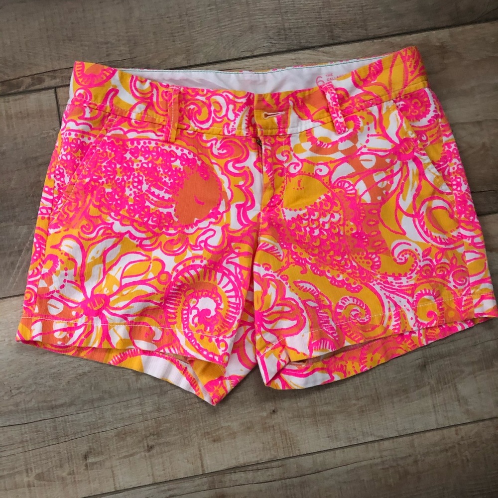 Cute Lily shorts bright orange pink color